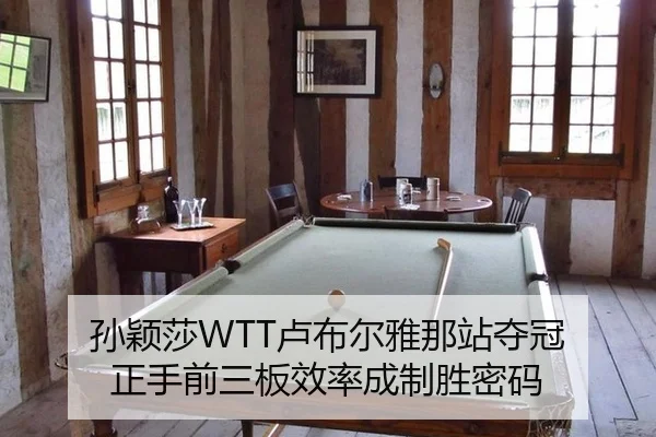 孙颖莎WTT卢布尔雅那站夺冠 正手前三板效率成制胜密码